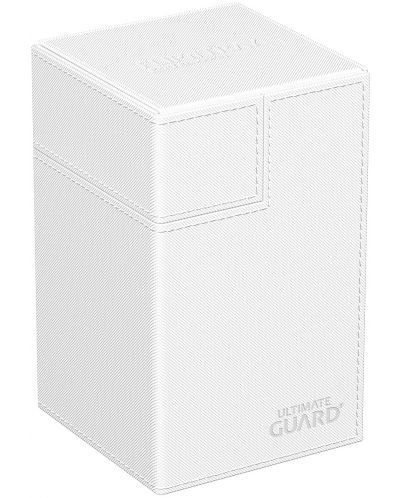 Κουτί καρτών  Ultimate Guard Flip`n`Tray XenoSkin - Monocolor White (100+τεμ) - 1